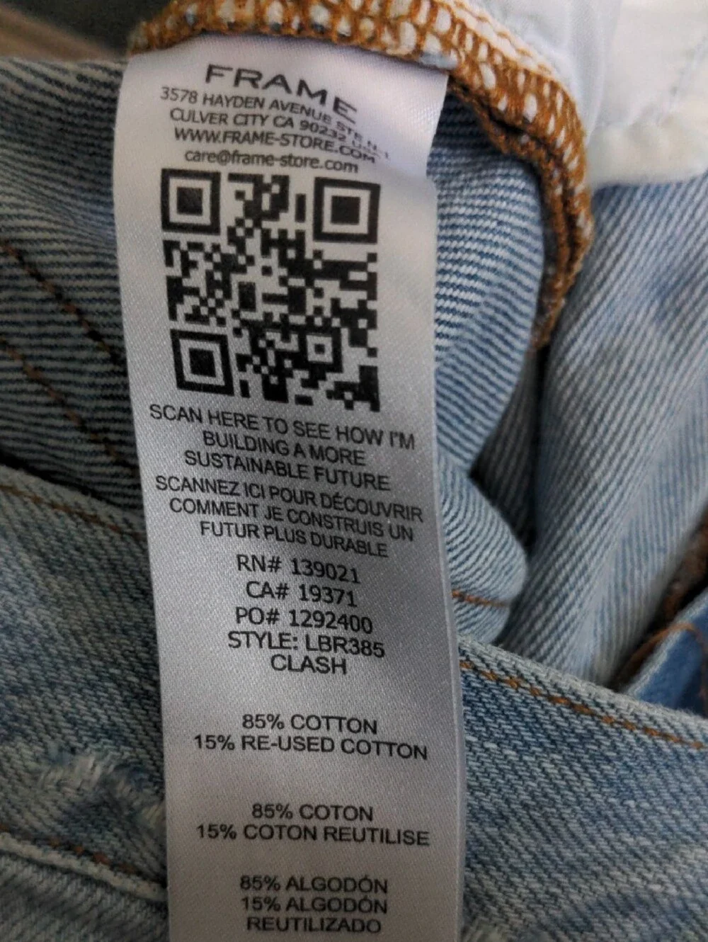 FRAME Light Blue Denim Jeans - Size 26, Style LBR385 Clash. High Rise, New,